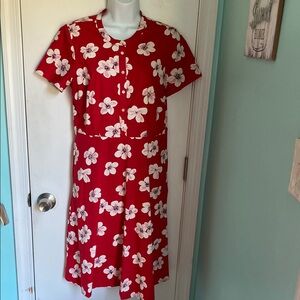 J. Crew Factory floral Midi dress VGUC